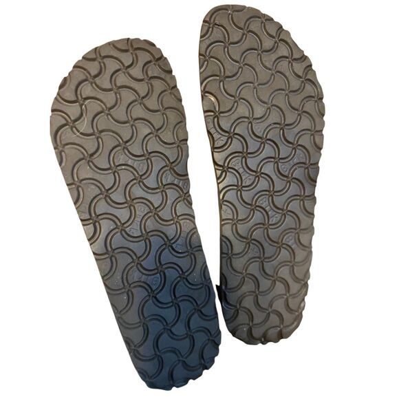 Birkenstock Birki's Michele slide sandals blue floral pattern Birko-Flor upper c - Picture 10 of 10